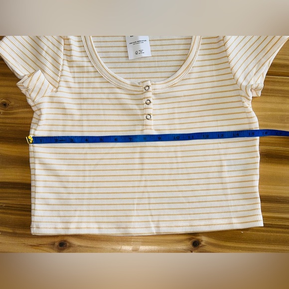 NEW Cotton On Willa Waffle Shirt Sleeve Henley Women’s size Large NWT - Picture 12 of 15